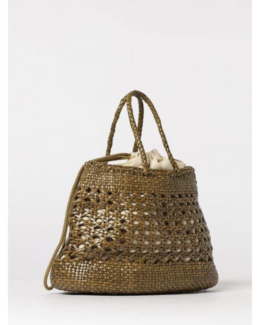 Dragon Diffusion Natural Santa Cano Flechtledertasche