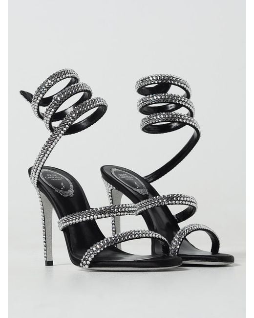Rene Caovilla White Heeled Sandals