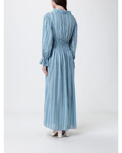 Pinko Blue Striped Cotton Shirtdress