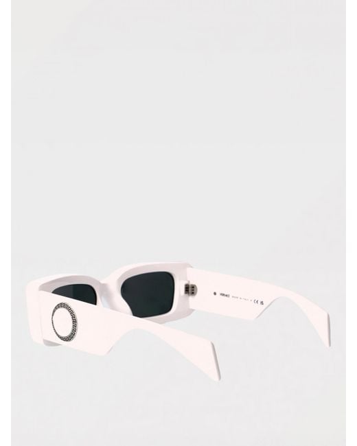 Versace White Stylish Eye Protection Sunglasses With Medusa Detail And Comfortable Fit
