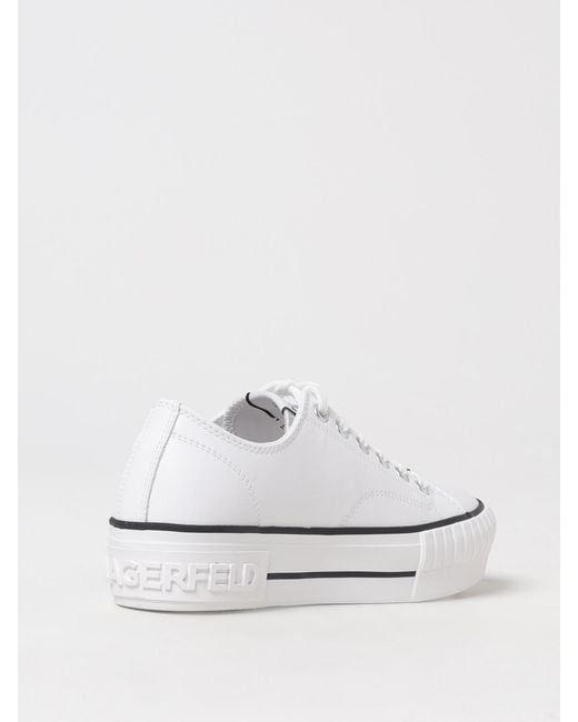 Karl Lagerfeld White Platform Sneakers