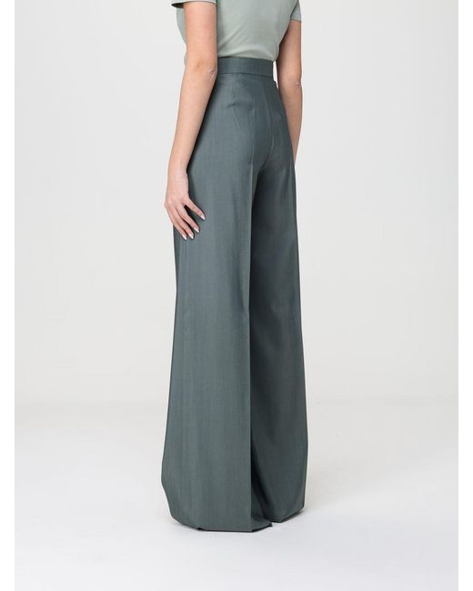 Max Mara Blue Giallo Wide-Leg Wool Blend Trousers
