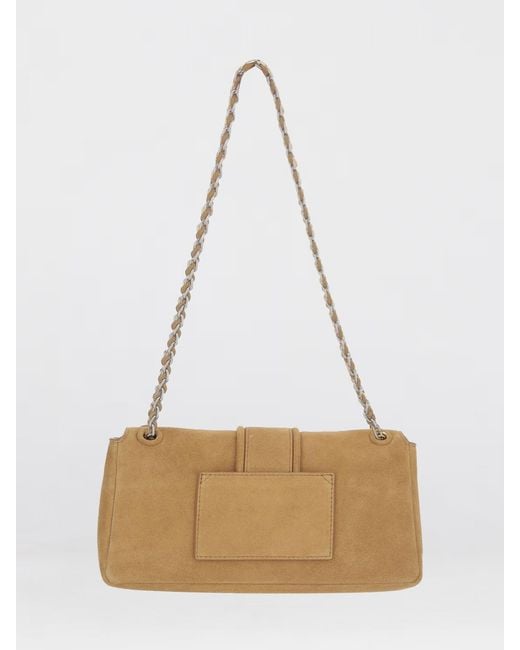 Jacquemus White Le Bambino Chaîne Suede Bag