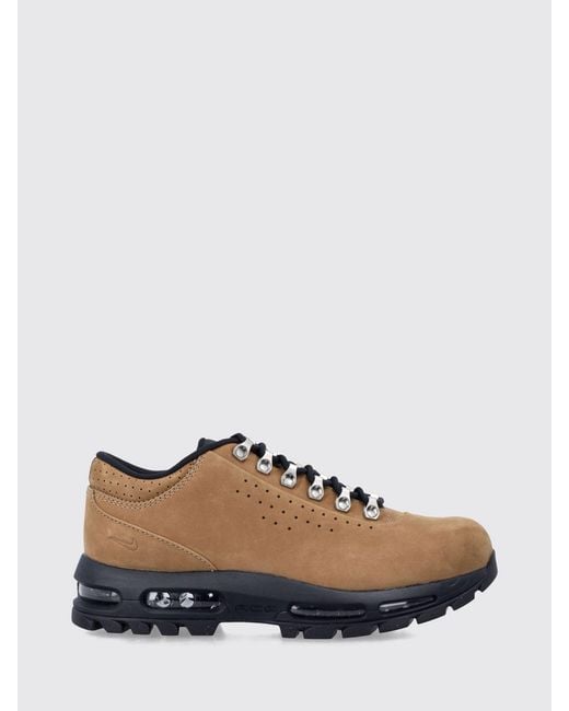 Nike White Air Max Goadome Nubuck Leather Sneakers With Swoosh Logo for men