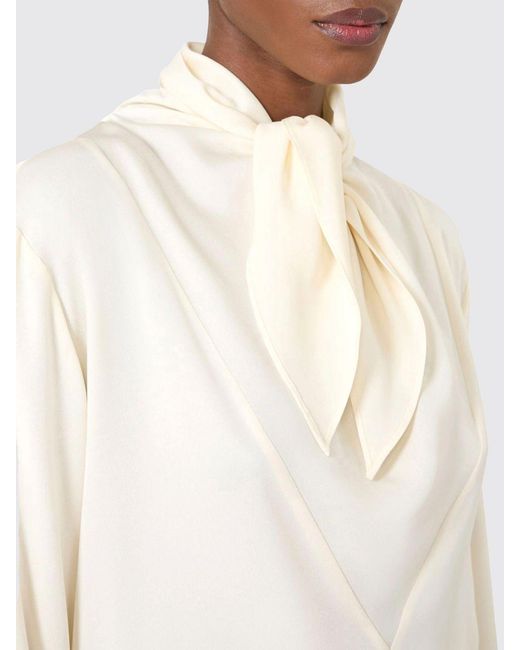 Max Mara White Badia Silk Blouse