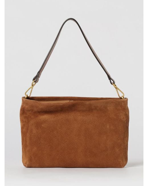 Gianni Chiarini Brown Suede Shoulder Bag