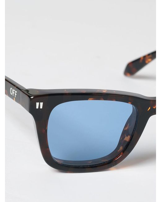 Off-White c/o Virgil Abloh White Katy Rectangular Tortoiseshell Acetate Sunglasses for men