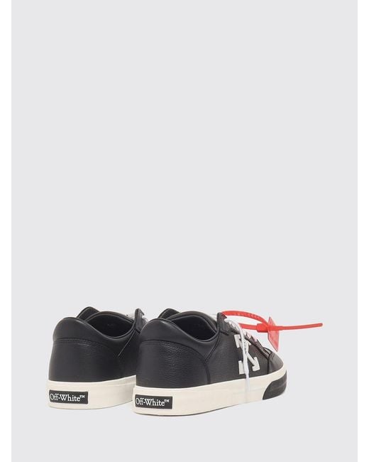 Off-White c/o Virgil Abloh White Vulcanized Low-Top Leather Sneakers With Contrasting Arrow Logo for men