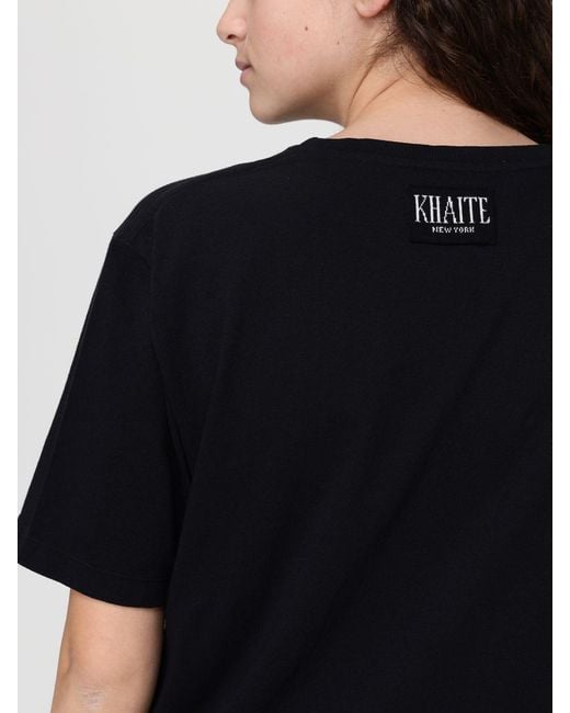 Khaite Black Cotton T-Shirts