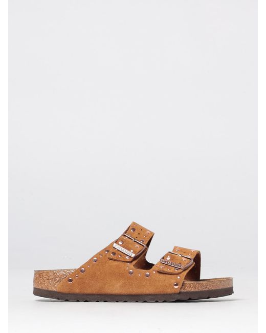 Birkenstock Brown Arizona Rivet Suede Sandals With Studs