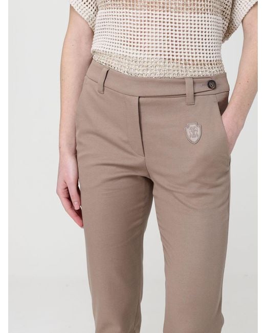 Brunello Cucinelli Natural Cropped Fit Trousers