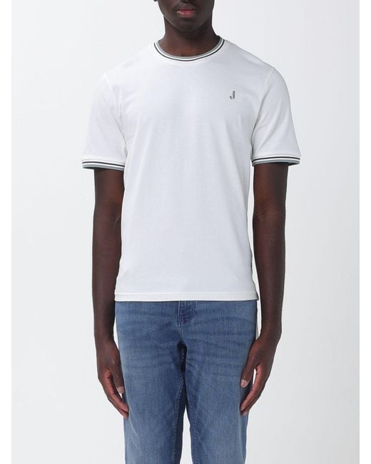 Jeckerson White Cotton T-Shirt With Logo for men
