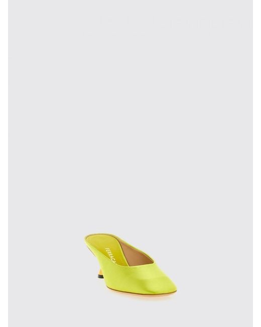 Ferragamo Yellow High Heel Shoes