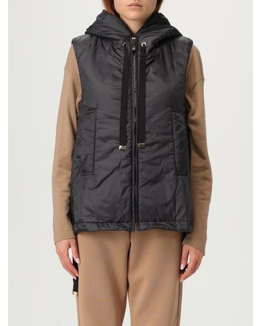Max Mara Gray Nylon Padded Vest