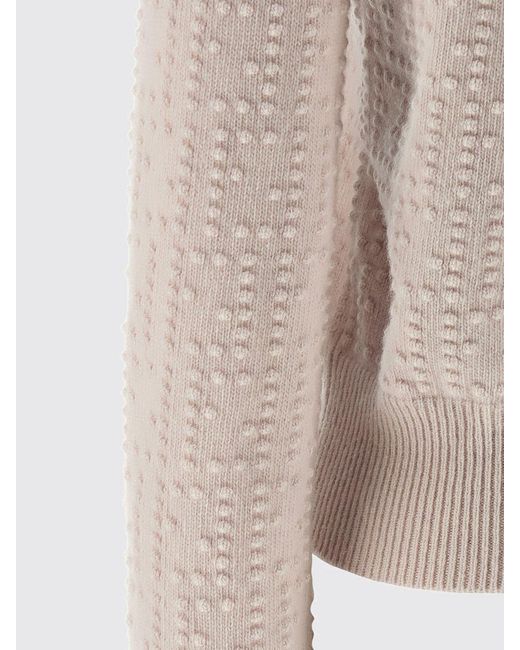 Fendi White Wool And Cashmere Turtleneck Sweater Ff