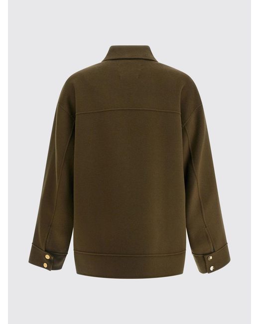 Max Mara Green Virgin Wool Coat