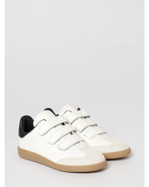 Isabel Marant White Beth Leather Sneakers