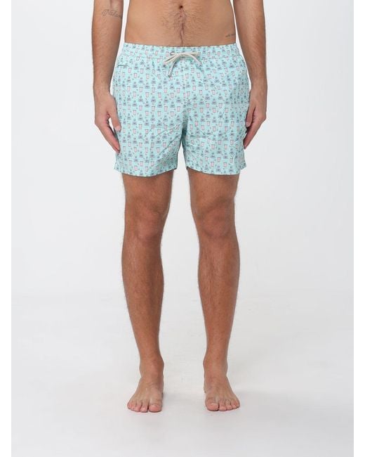 Mc2 Saint Barth Blue Printed Boxer Swim Trunks for men