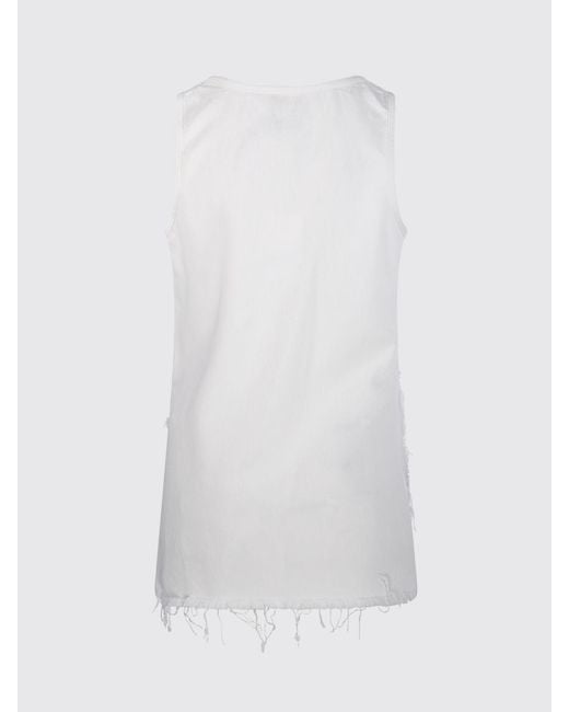 DARKPARK White Sleeveless U-Neck Top