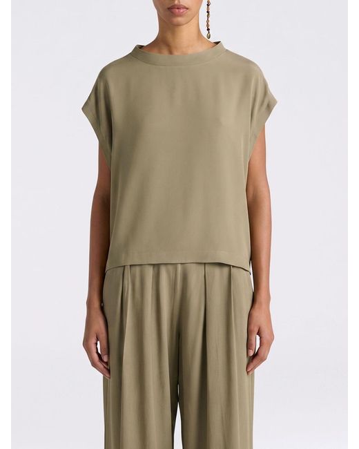 Momoní Green Momon&Igrave Silk Blend Blouse