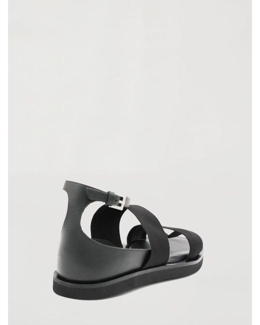 Max Mara Black Masoncia Leather Sandal