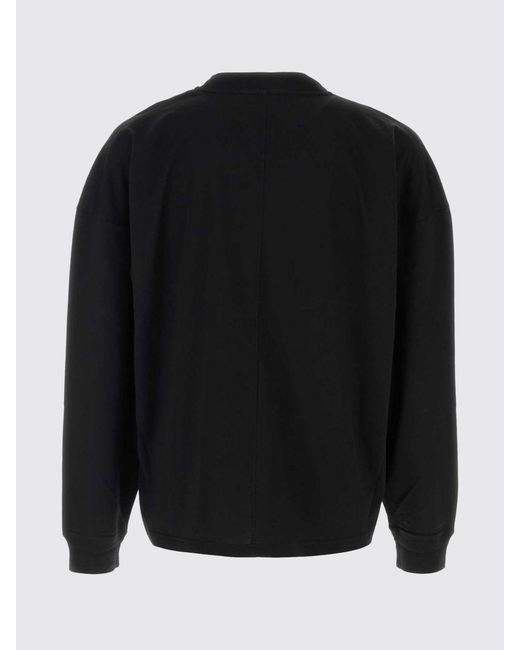 The Row Blue Long-Sleeved Cotton T-Shirt With Dropped Shoulders for men