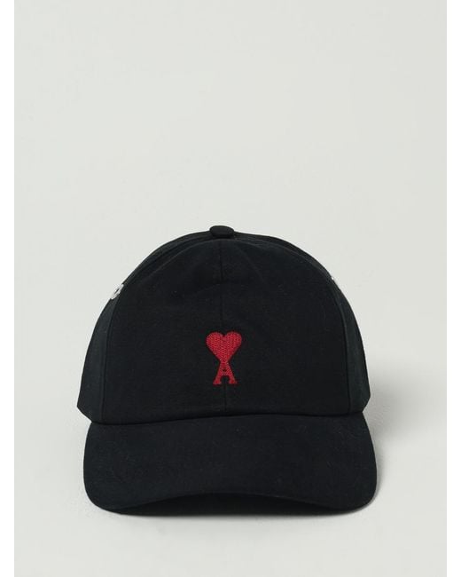 AMI Ami De Coeur Baumwollmütze Mit Gesticktem Logo in Black für Herren