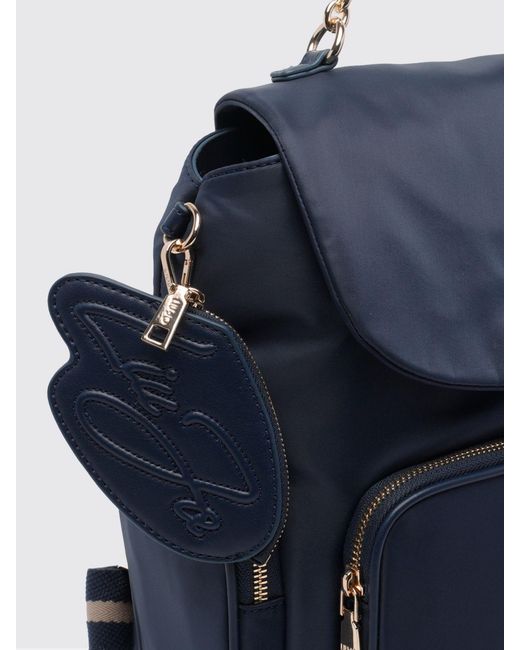 Liu Jo Blue Fabric And Synthetic Leather Backpack