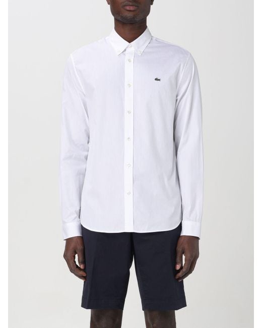 Camisa Lacoste de hombre de color White