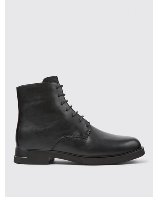 Camper Black Flat Ankle Boots