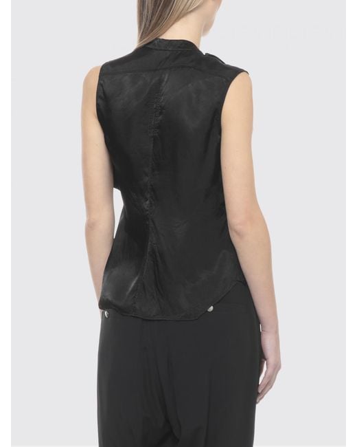 Rick Owens Black Cupro Top