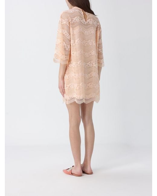 Twinset Natural Mini Lace Dress