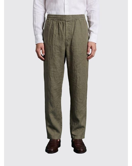 Aspesi Green Linen Trousers for men