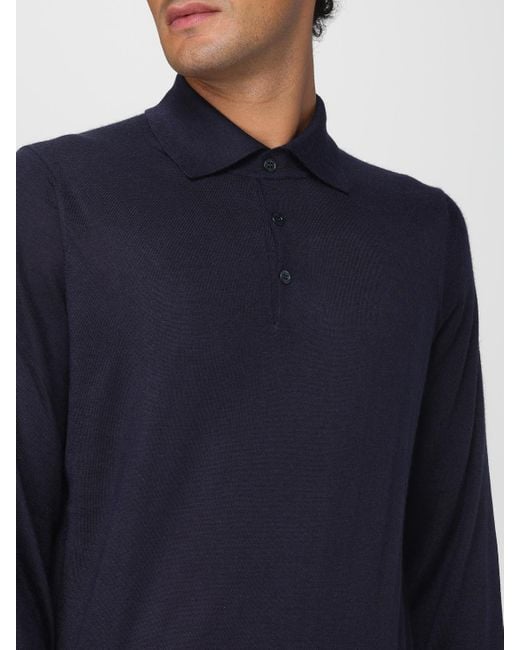 Brunello Cucinelli Polo Herren in Blue für Herren