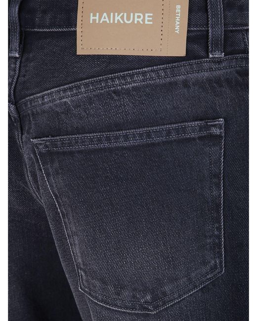 Haikure Blue Earl Mid-Rise Wide-Leg Jeans