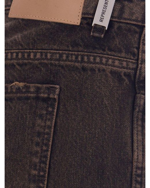 Represent Black R2 Straight Jeans for men