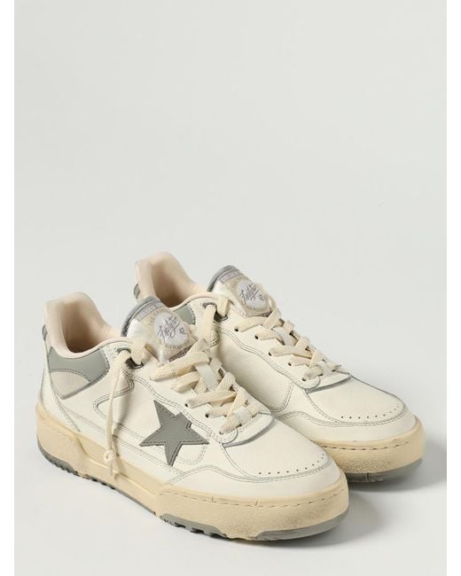 Golden Goose Deluxe Brand Natural Forty 2 Used Leather And Mesh Sneakers for men