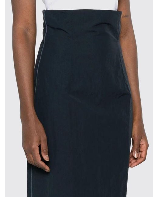 Paloma Wool Blue High-Waisted Midi Pencil Skirt