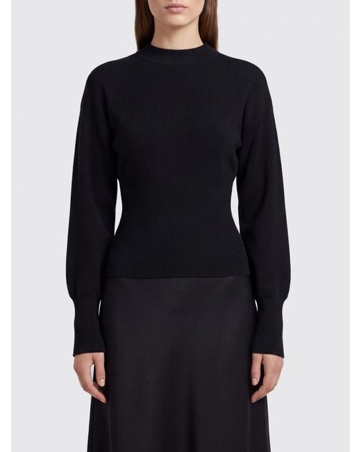 Anine Bing Blue Viscose Blend Crewneck Jumper With Long Sleeves And Ribbed Trims