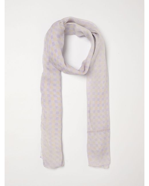 Ermanno Scervino Pink Checked Silk Scarf