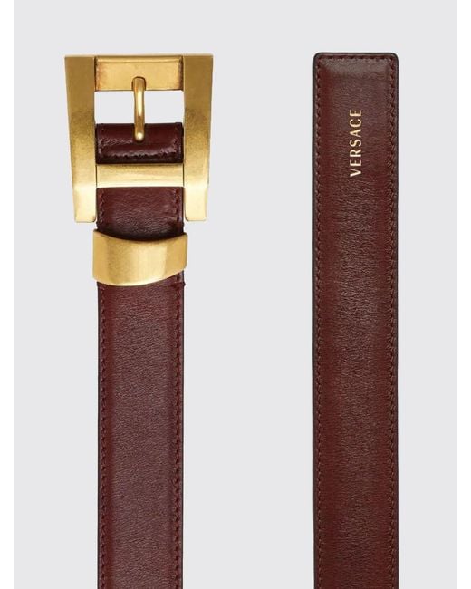 Versace Metallic Leather Belt