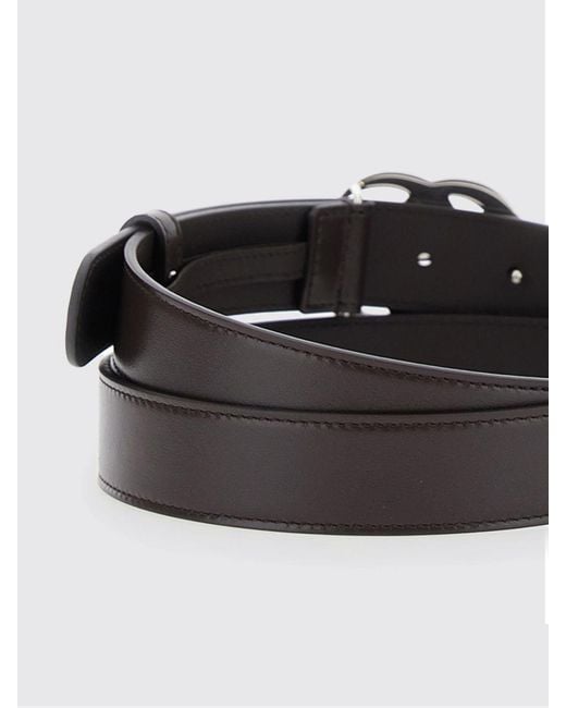 Gucci White Gg Marmont Smooth Calfskin Belt With Monogram Buckle for men