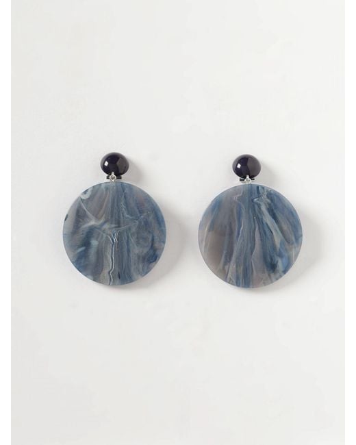Emporio Armani Blue Marbled Resin Earrings