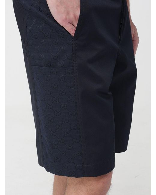 Gucci Blue Cotton Chino Shorts for men