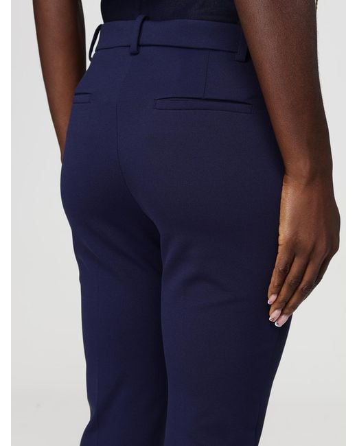 Pinko Blue Bello Stretch Viscose Blend Trousers
