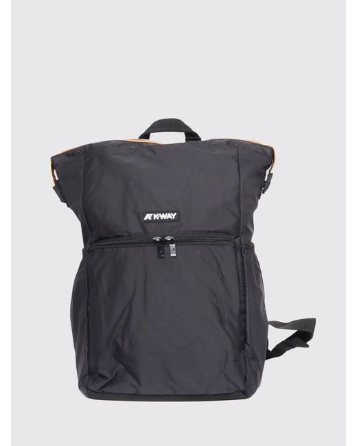 K-Way Blue The Maizy Nylon Backpack With Logo