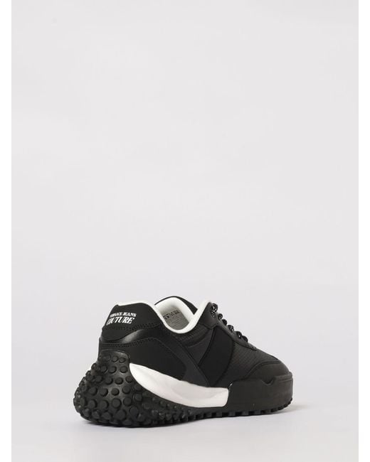 Versace Jeans Couture Black Leather And Nylon Sneakers for men