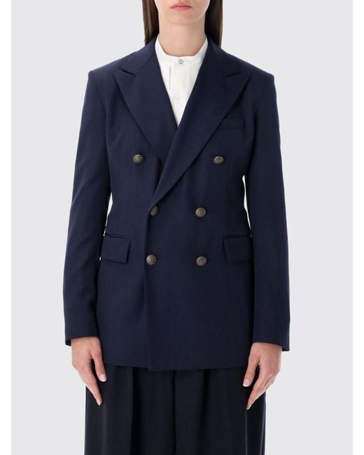 Ralph Lauren Blue Wool Double-Breasted Blazer
