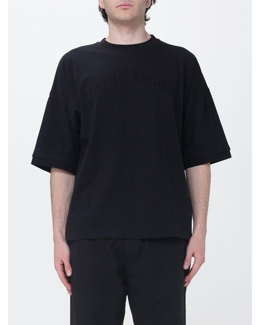 Palm Angels Black Basic Cotton T-Shirt for men