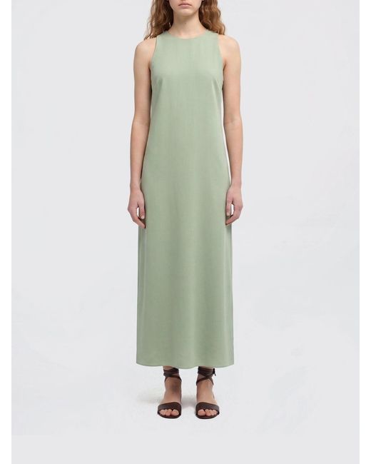 Aspesi Green Basic Silk Dress
